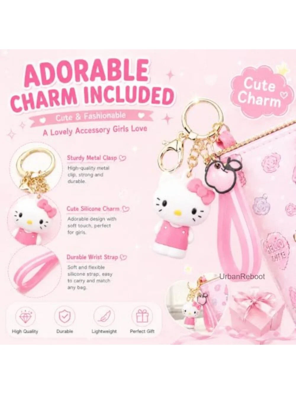 PU Leather Mini Crossbody Purse with Pom Pom Keychain Adjustable Strap